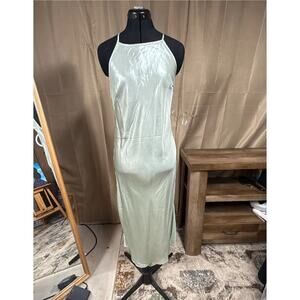 Free People Sleeveless Midi Slip Dress Size M Light Green